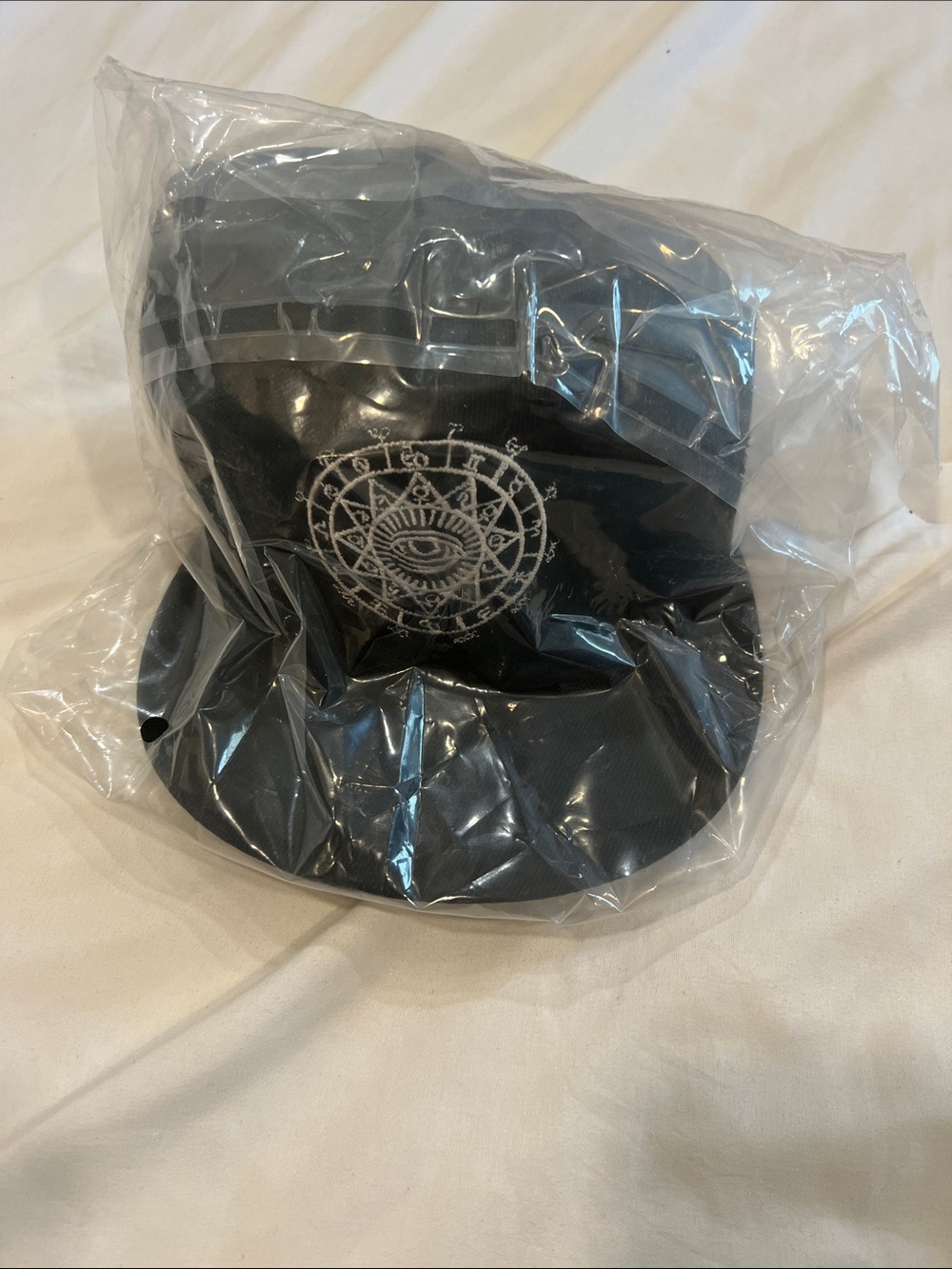 Black Graphic Eye Patch Cap